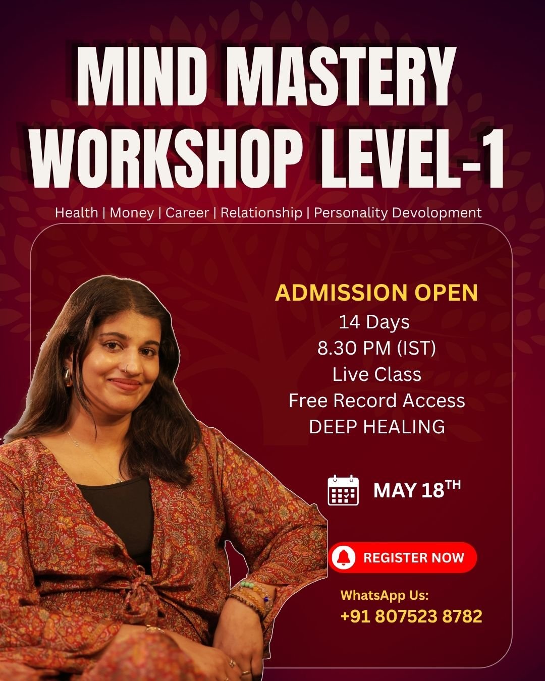 Mind mastery Level-1 - drsreevidyaanoop.com